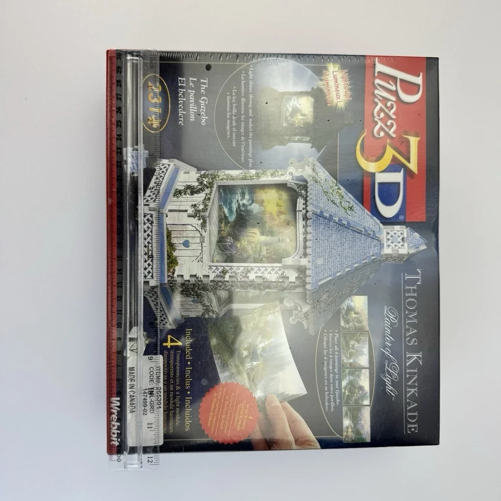NEW Puzz 3D THOMAS KINKADE Painter of Light The GAZEBO Lights up! Wrebbit 231Pcs